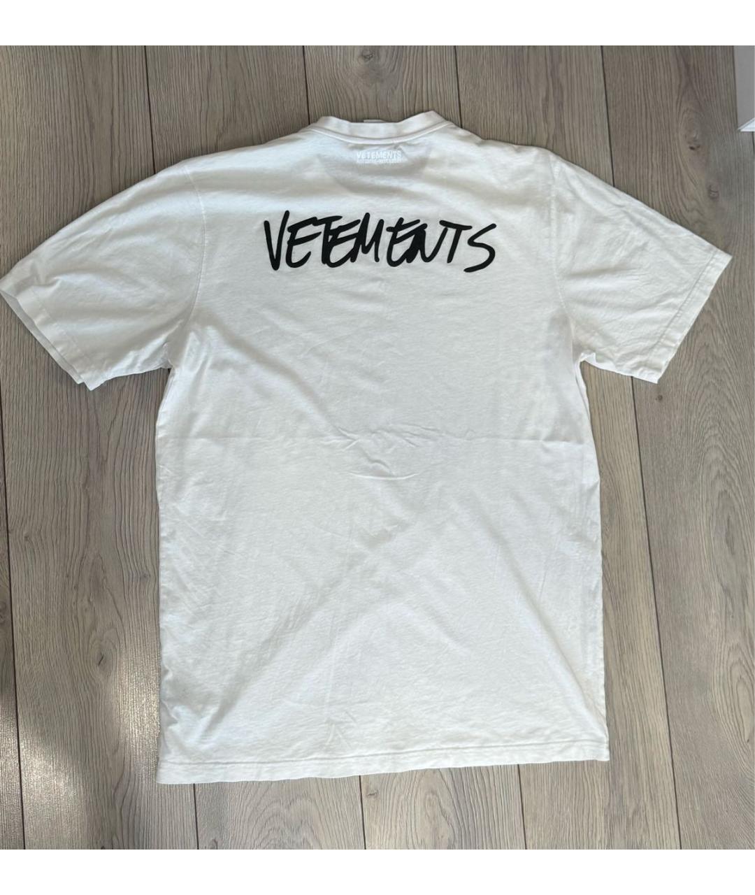 VETEMENTS Белая хлопковая футболка, фото 2