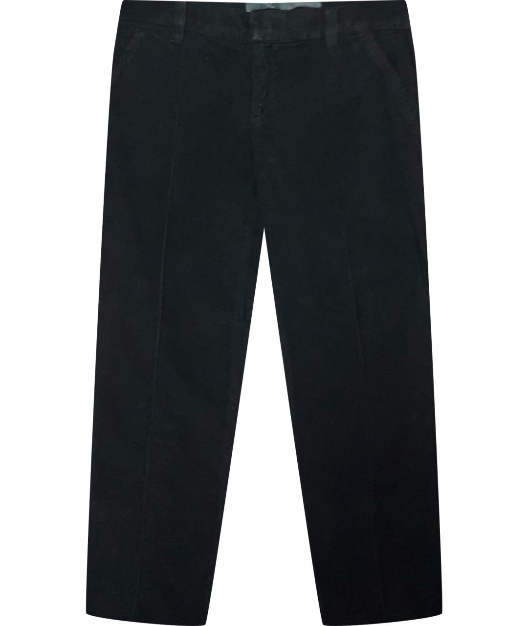 ALEXANDER MCQUEEN Черные хлопко-эластановые прямые джинсы, фото 1