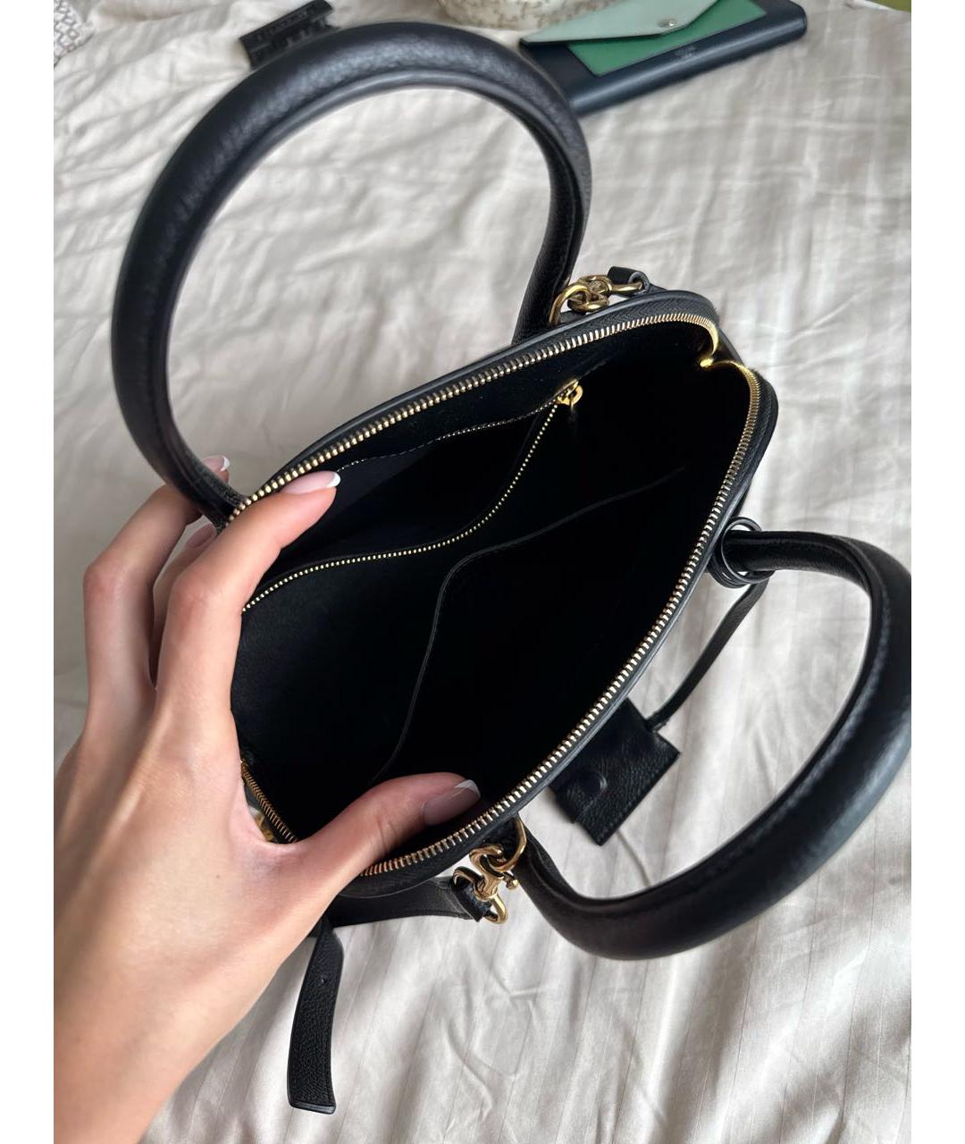 BALENCIAGA Черная кожаная сумка с короткими ручками, фото 5
