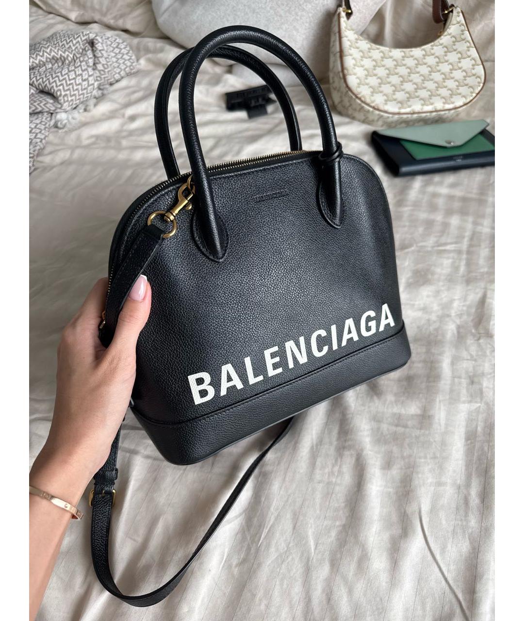 BALENCIAGA Черная кожаная сумка с короткими ручками, фото 3