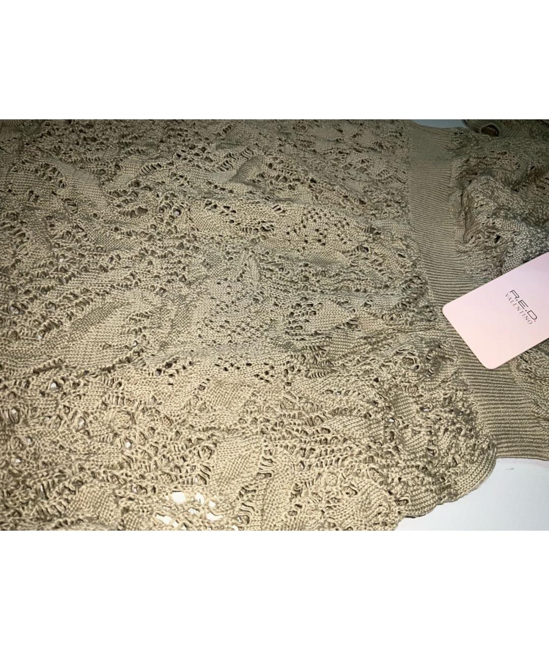 RED VALENTINO Бежевая хлопковая майка, фото 2