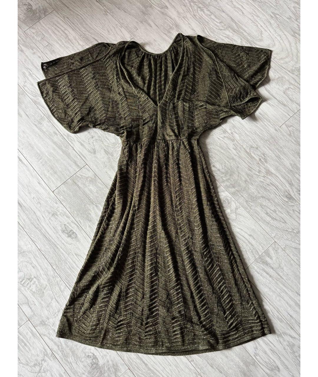 MISSONI Хаки полиамидовое повседневное платье, фото 2