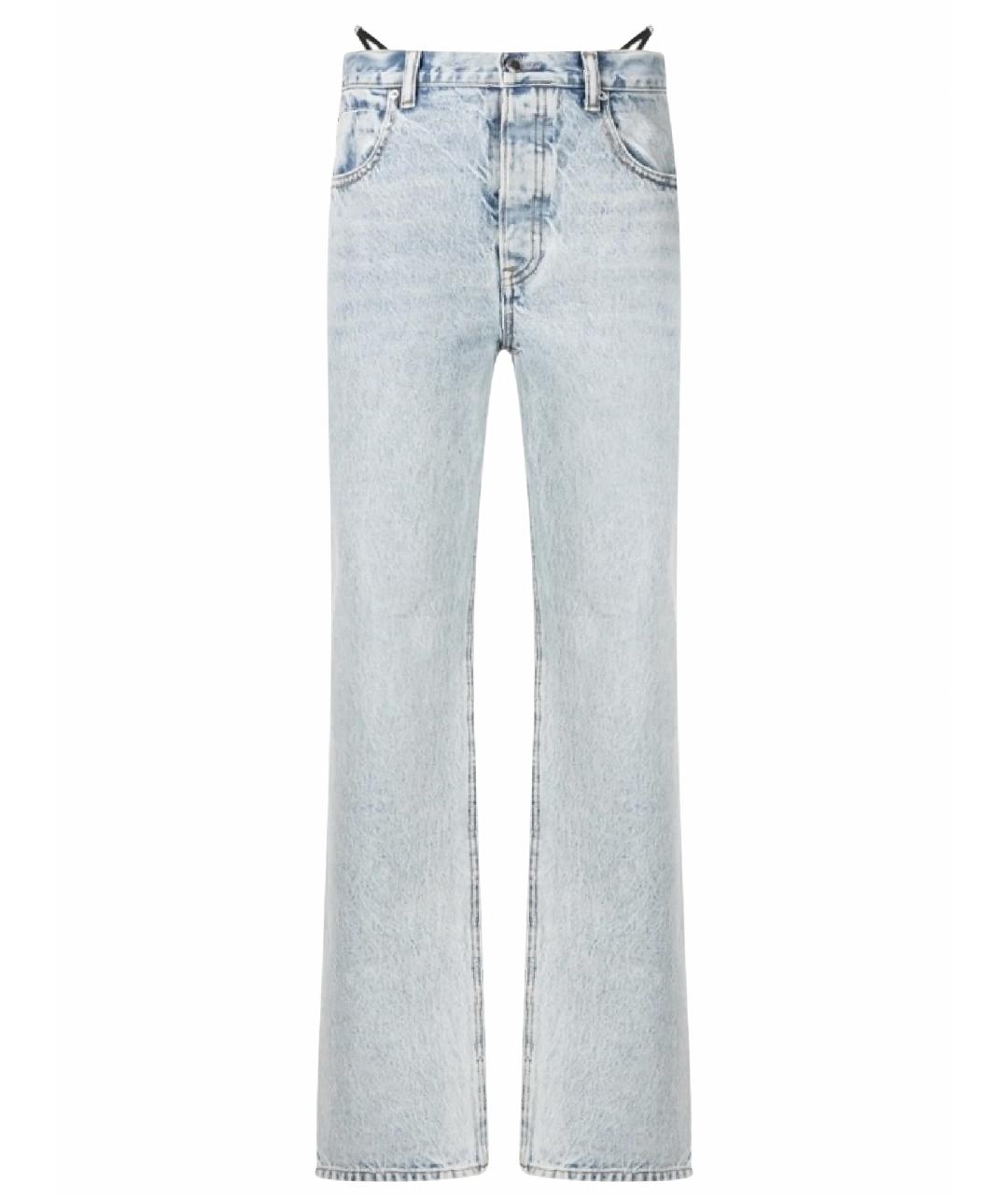 ALEXANDER WANG Голубые хлопковые прямые джинсы, фото 1