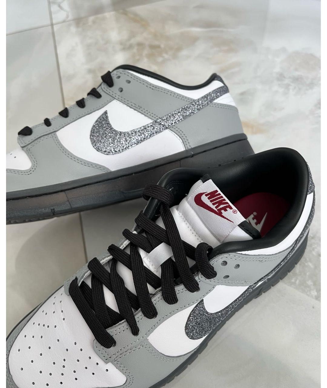 NIKE Серые кожаные кроссовки, фото 7
