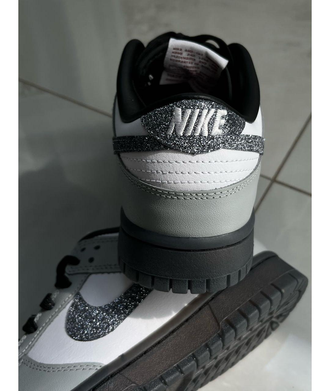 NIKE Серые кожаные кроссовки, фото 3