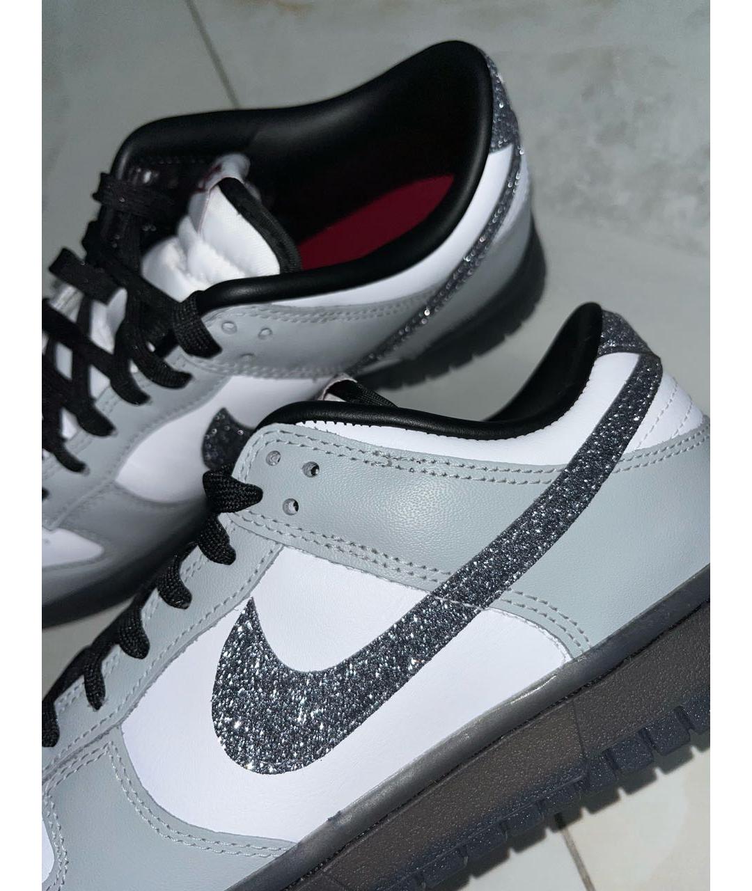NIKE Серые кожаные кроссовки, фото 6