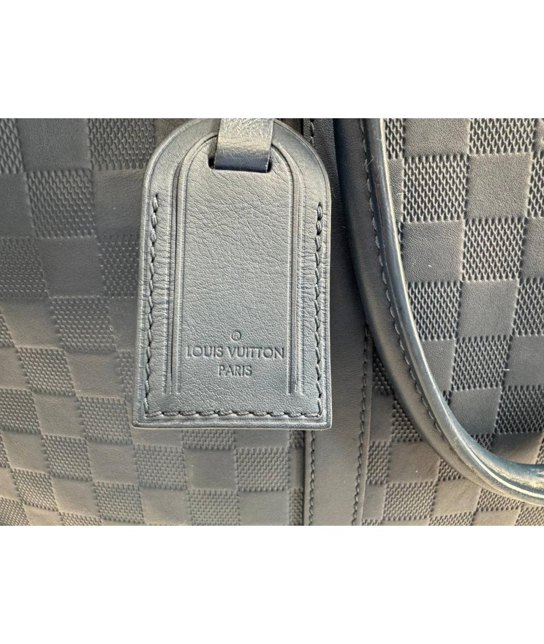 LOUIS VUITTON Синий кожаный портфель, фото 3