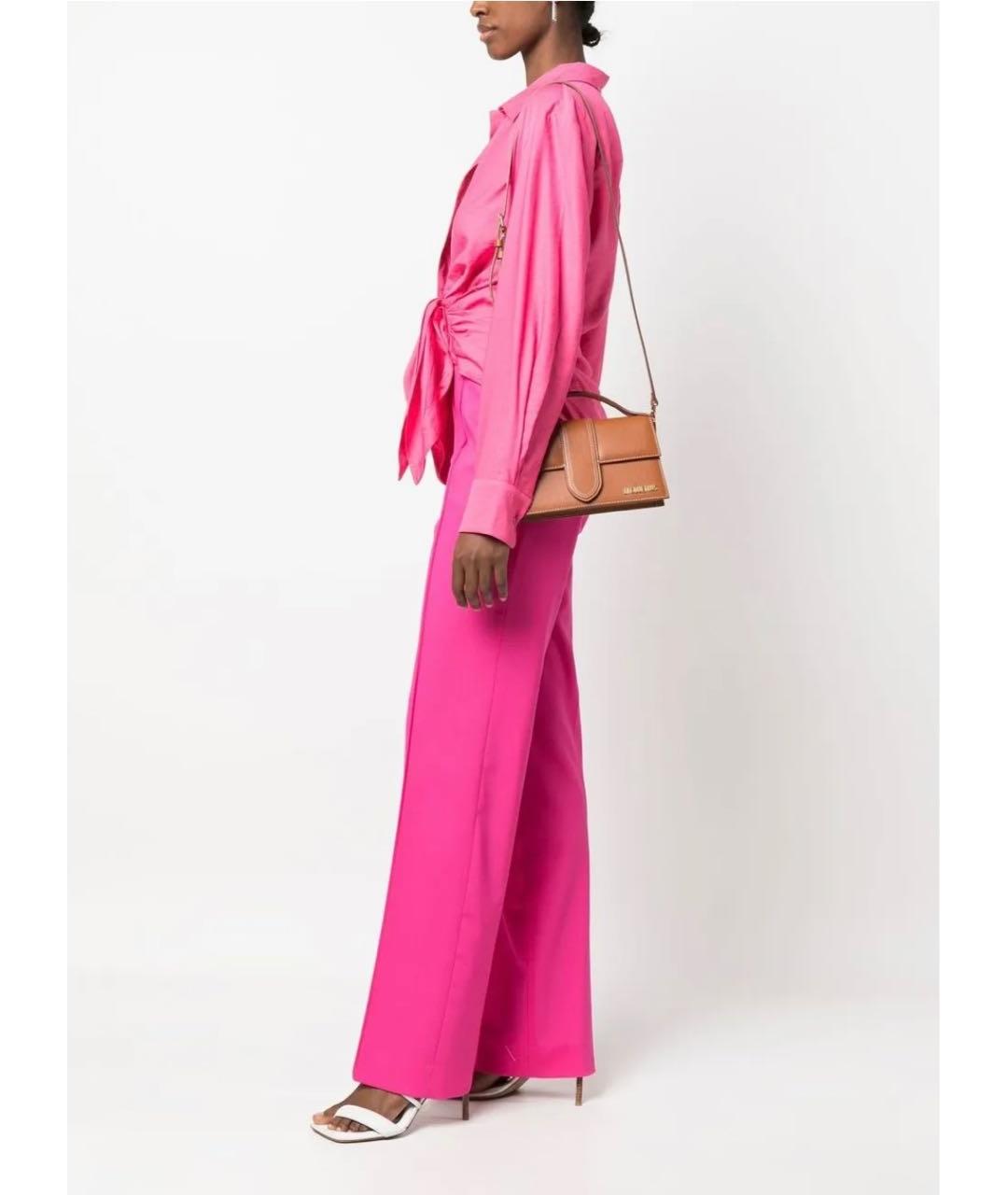 JACQUEMUS Коричневая кожаная сумка с короткими ручками, фото 8