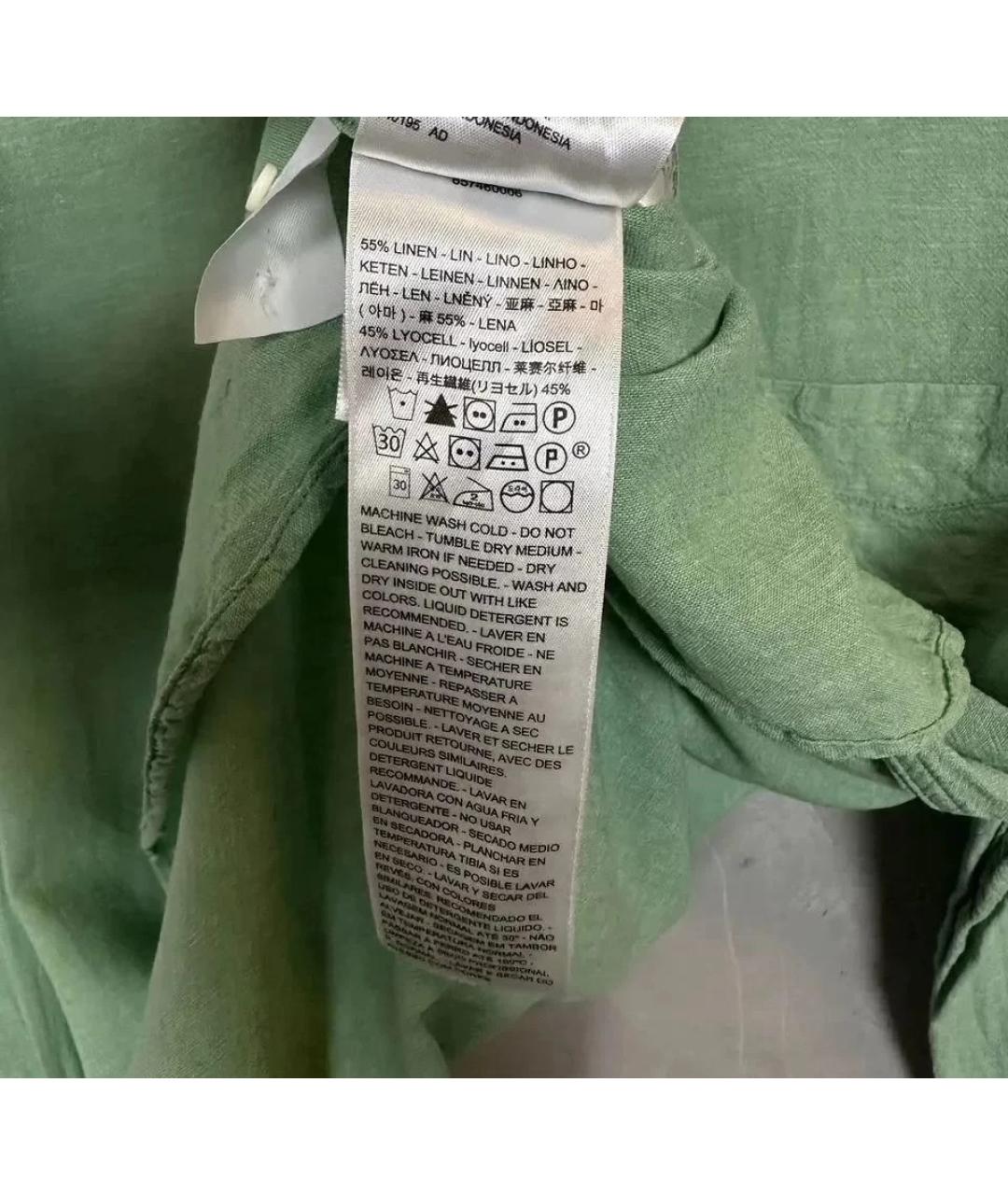 LEVI'S Зеленая льняная кэжуал рубашка, фото 7