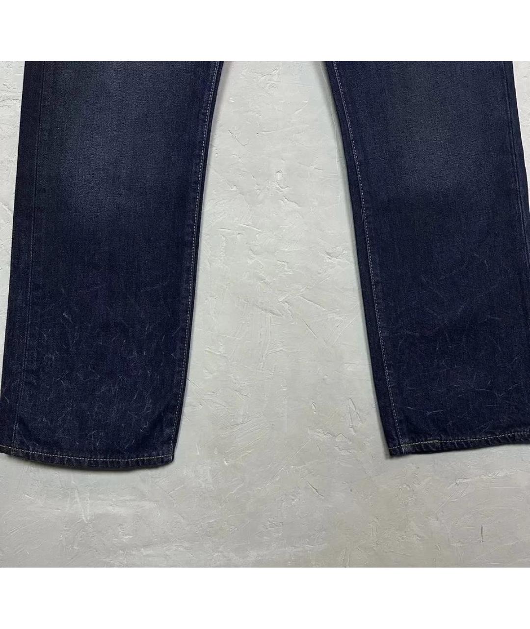 LEVI'S Темно-синие хлопковые прямые джинсы, фото 5