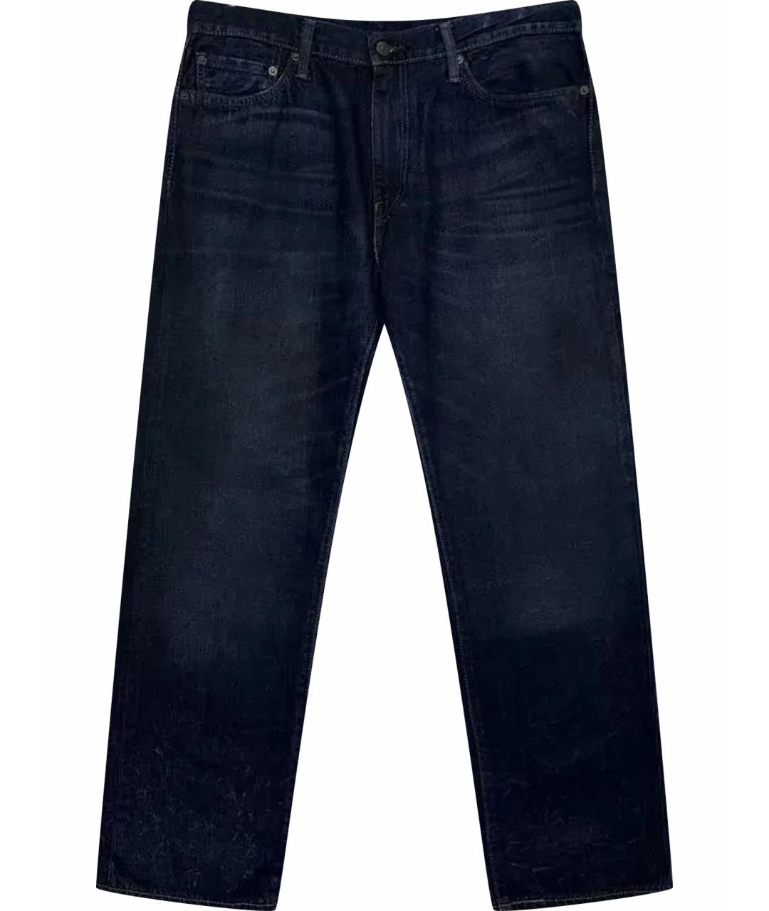 LEVI'S Темно-синие хлопковые прямые джинсы, фото 1