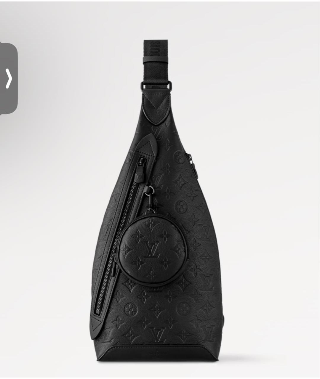 LOUIS VUITTON Черная кожаная сумка на плечо, фото 5