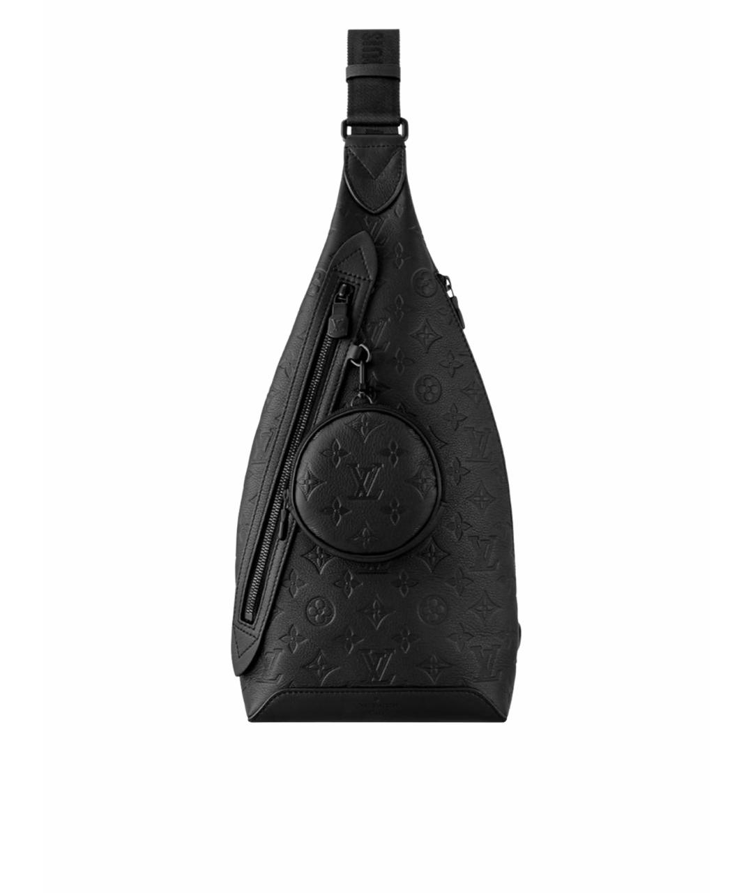 LOUIS VUITTON Черная кожаная сумка на плечо, фото 1