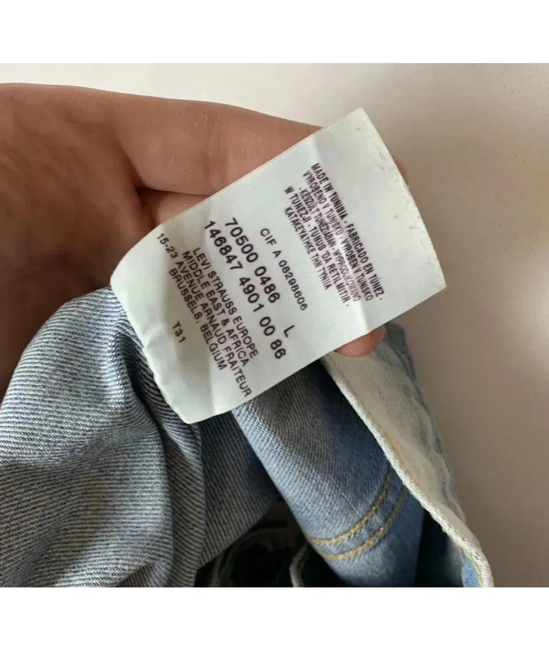 LEVI'S Голубая хлопковая куртка, фото 5