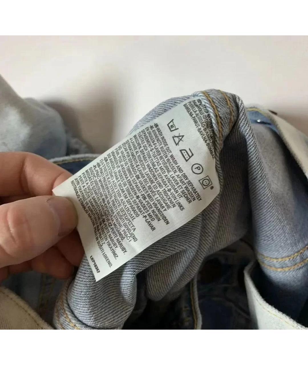 LEVI'S Голубая хлопковая куртка, фото 6
