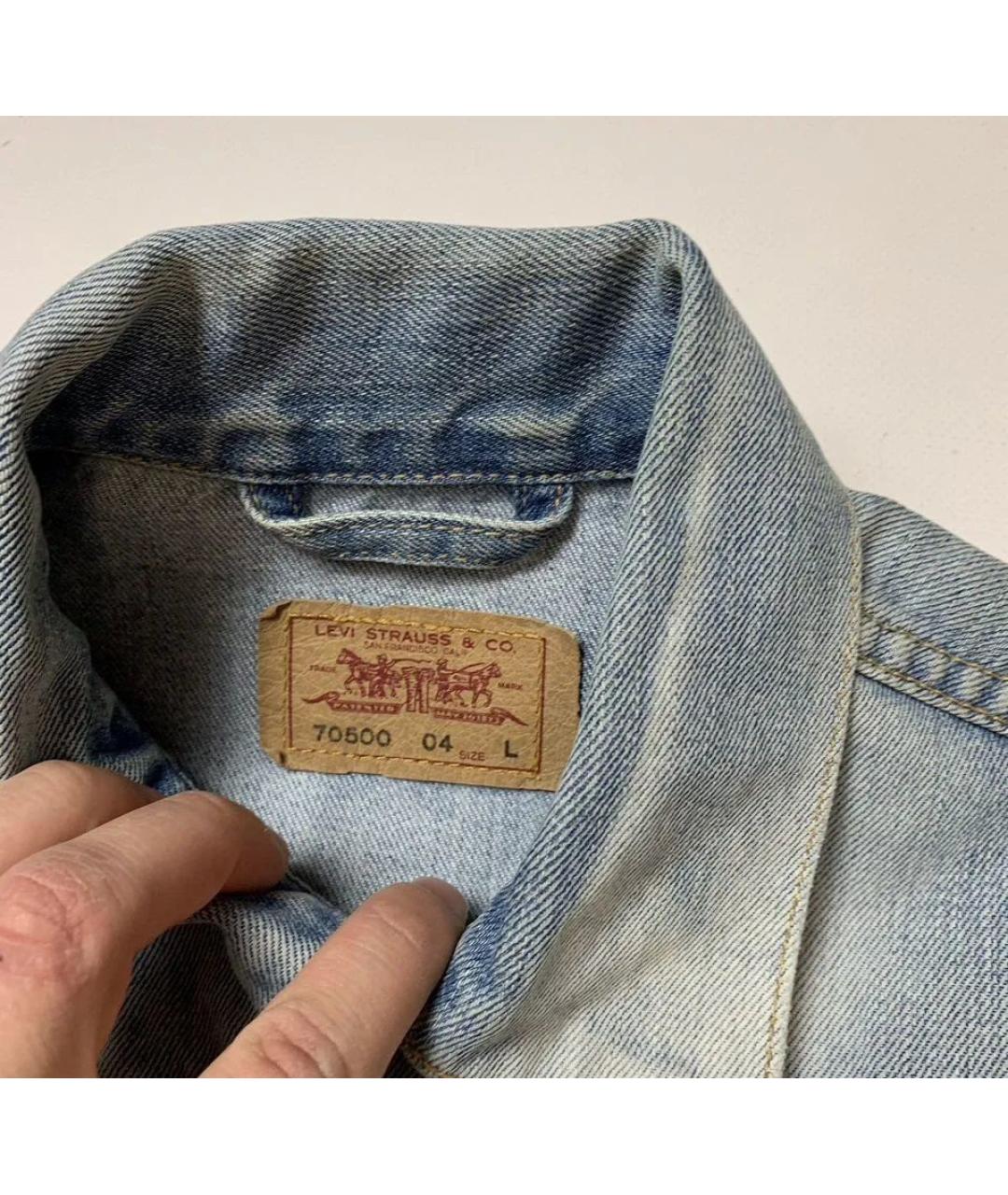 LEVI'S Голубая хлопковая куртка, фото 4