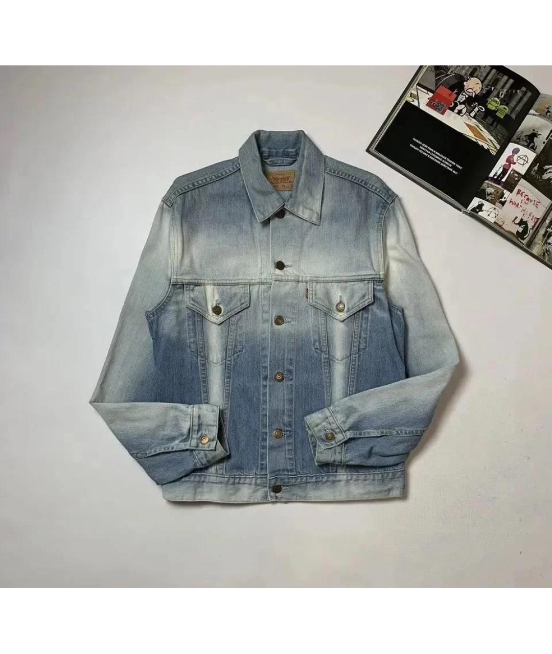 LEVI'S Голубая хлопковая куртка, фото 7