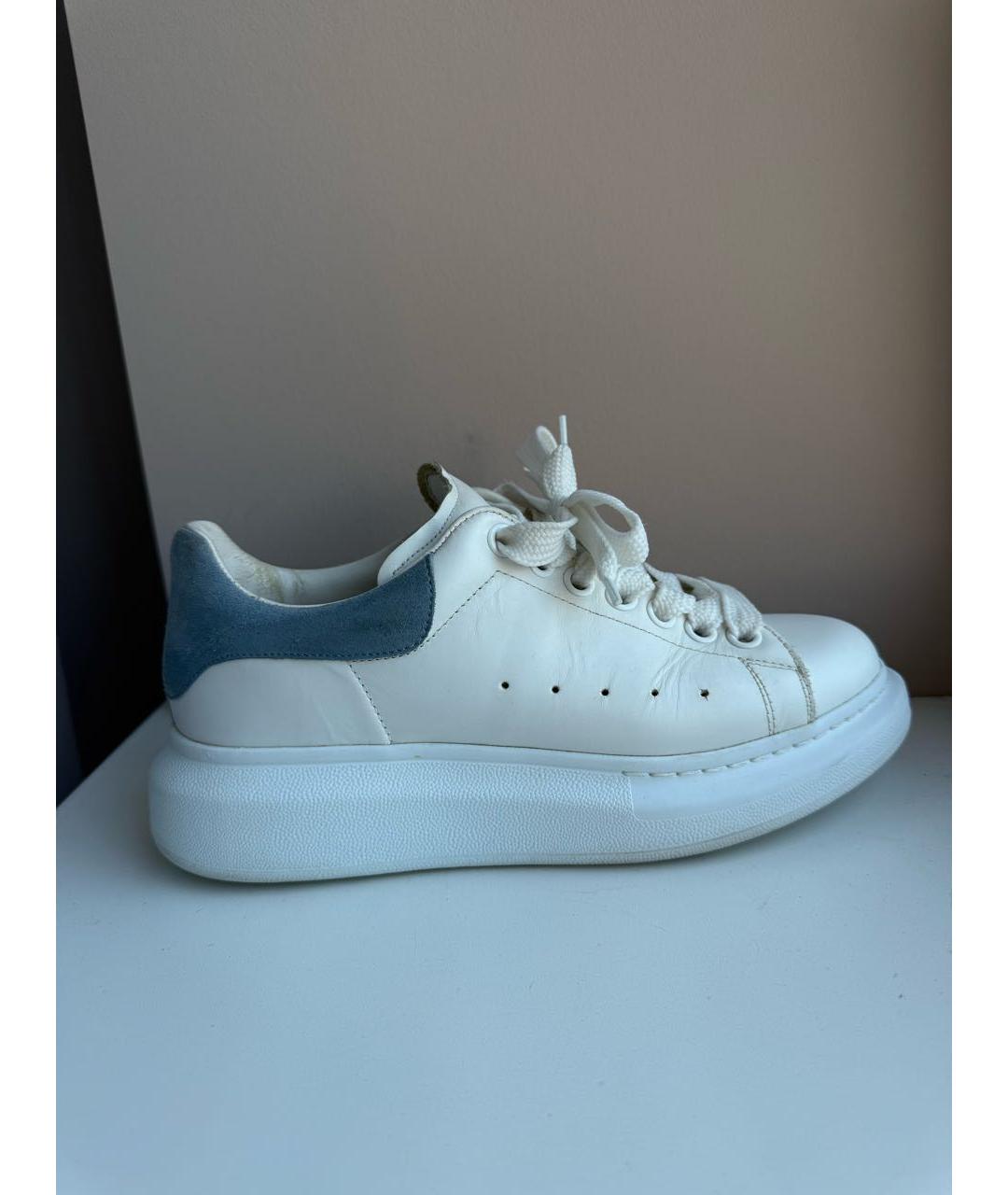 ALEXANDER MCQUEEN Белые кожаные кеды, фото 9