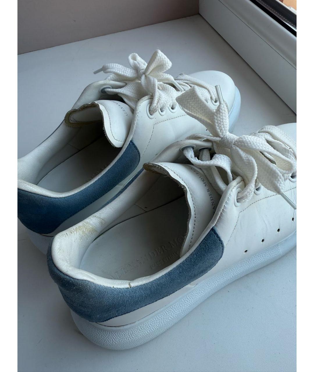 ALEXANDER MCQUEEN Белые кожаные кеды, фото 7