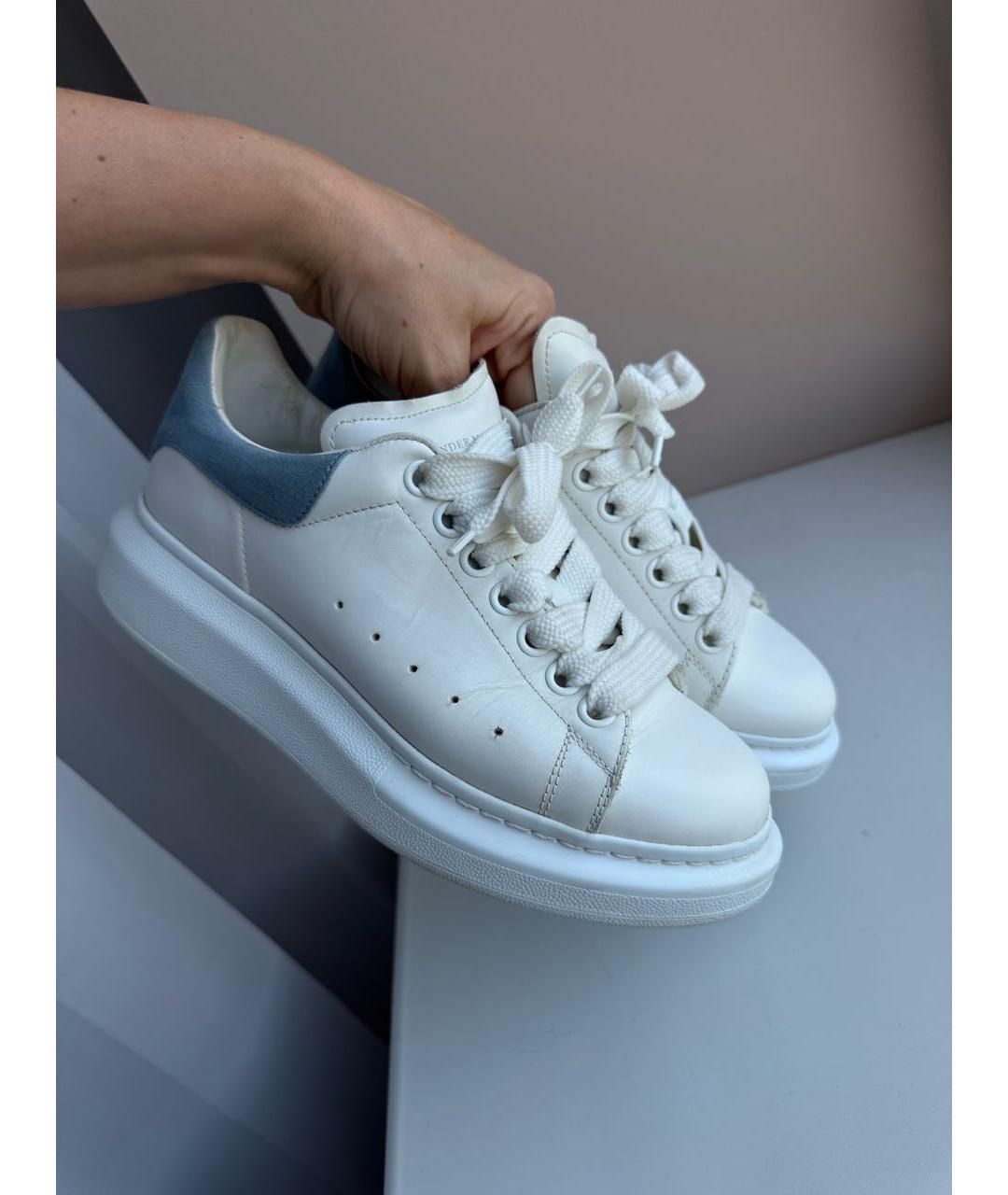 ALEXANDER MCQUEEN Белые кожаные кеды, фото 8