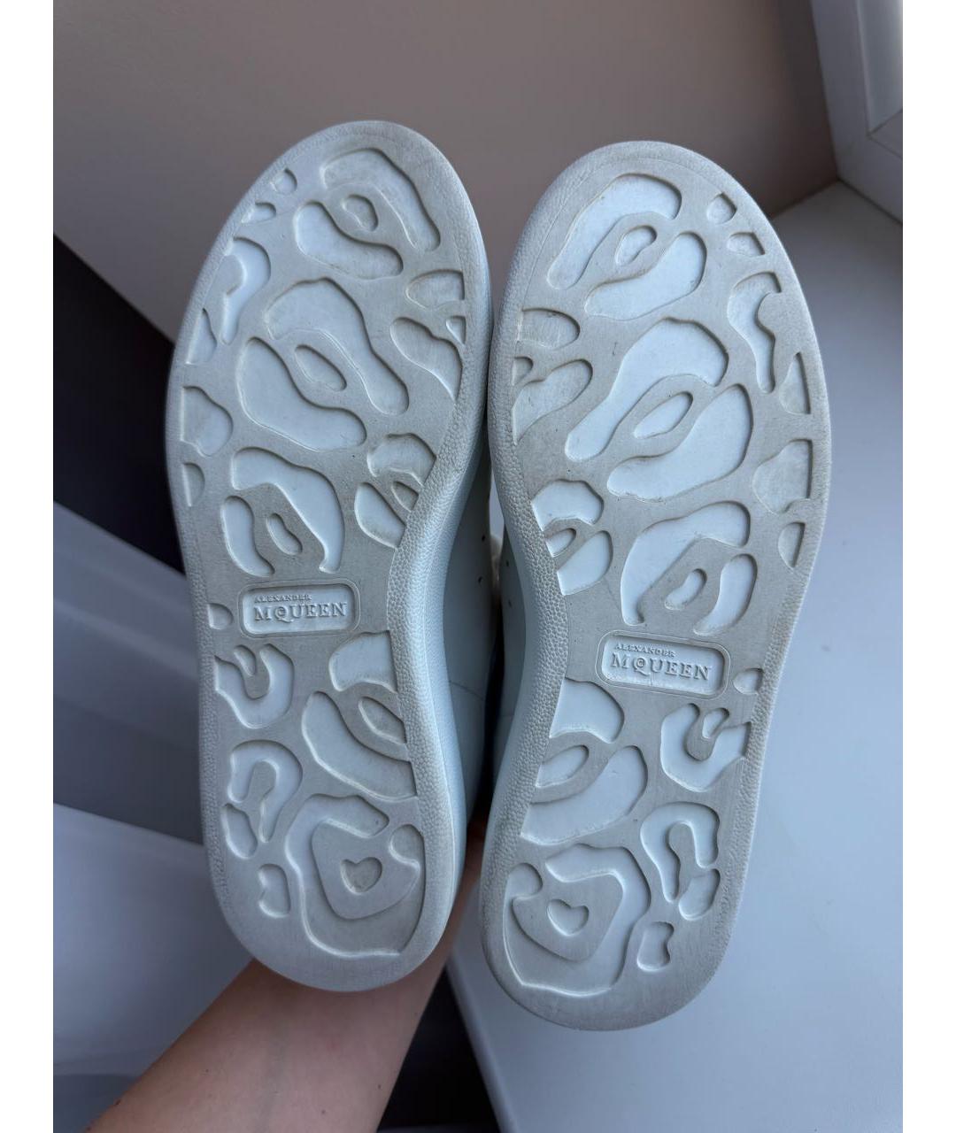 ALEXANDER MCQUEEN Белые кожаные кеды, фото 5