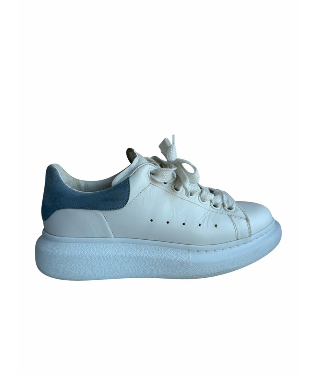 ALEXANDER MCQUEEN Белые кожаные кеды, фото 1