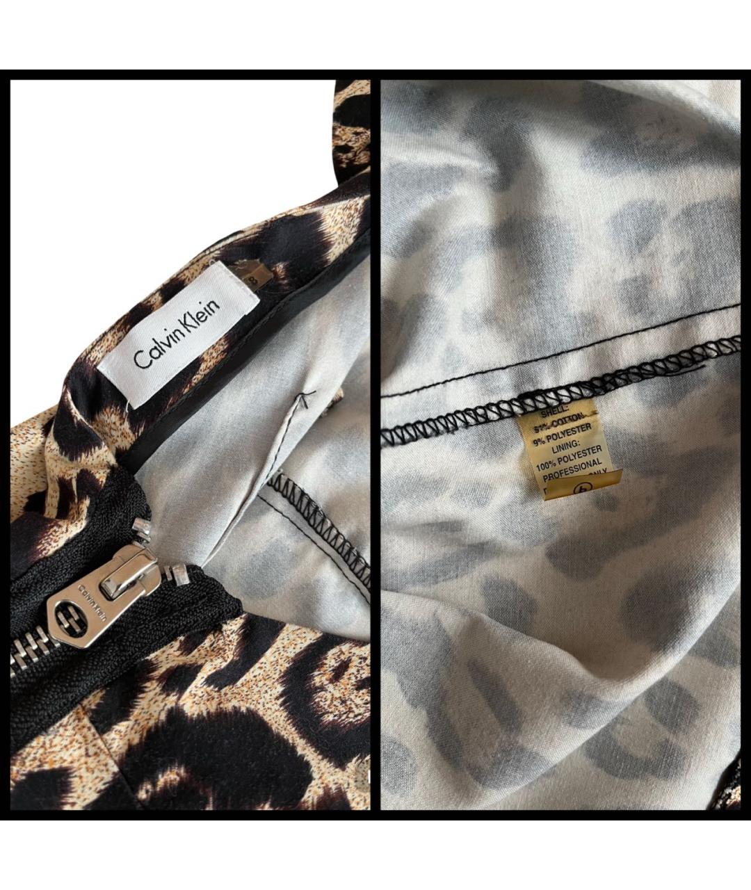 CALVIN KLEIN Мульти хлопковое повседневное платье, фото 5