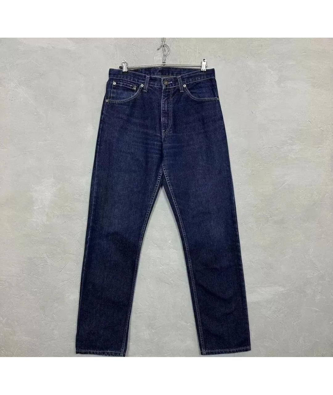 LEVI'S Темно-синие хлопковые прямые джинсы, фото 9