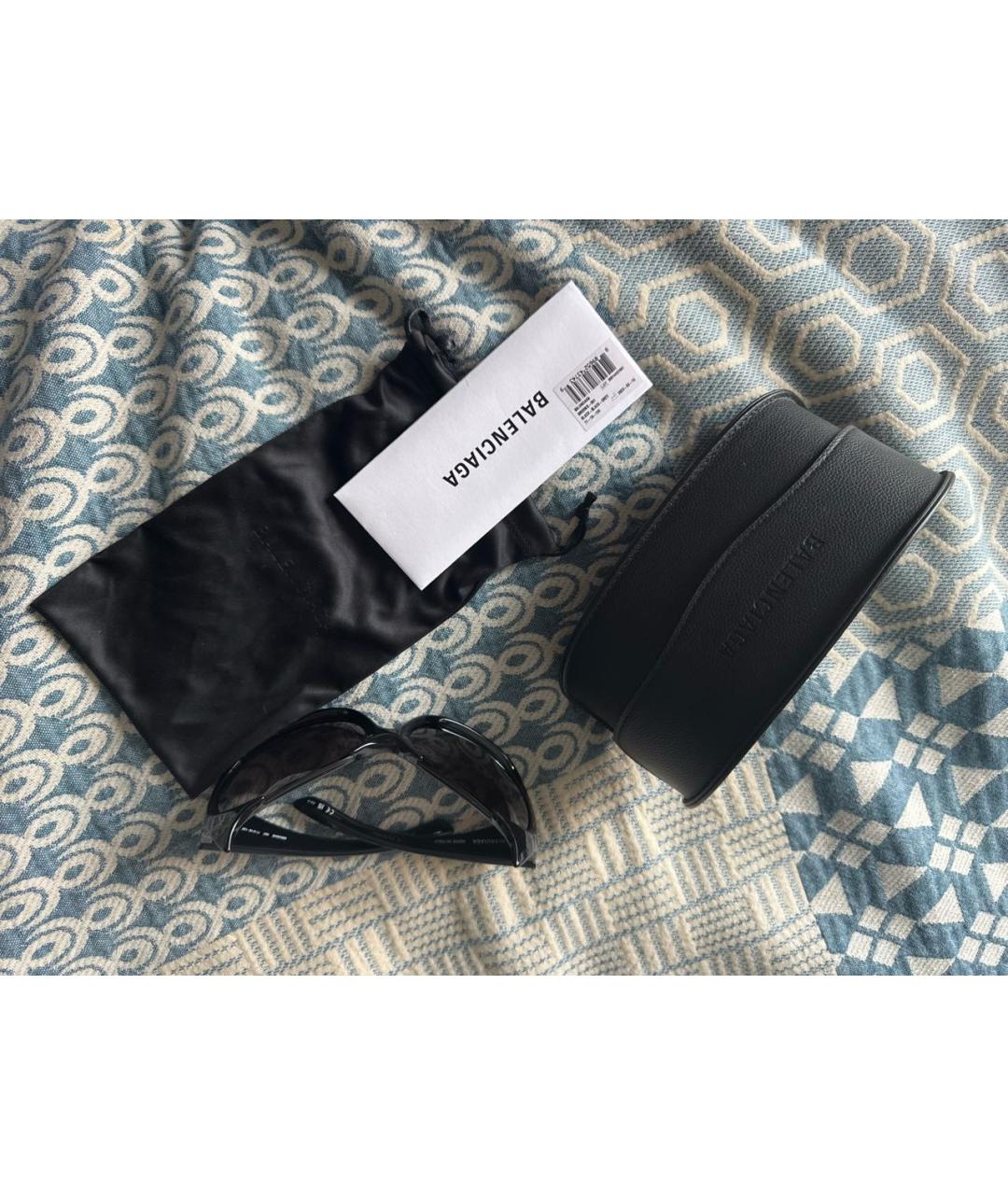 BALENCIAGA Черные пластиковые солнцезащитные очки, фото 4