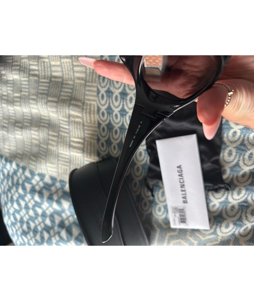 BALENCIAGA Черные пластиковые солнцезащитные очки, фото 6