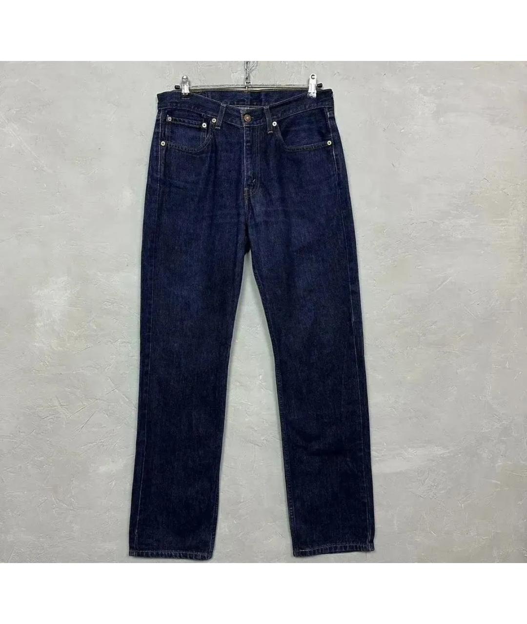 LEVI'S Темно-синие хлопковые прямые джинсы, фото 8