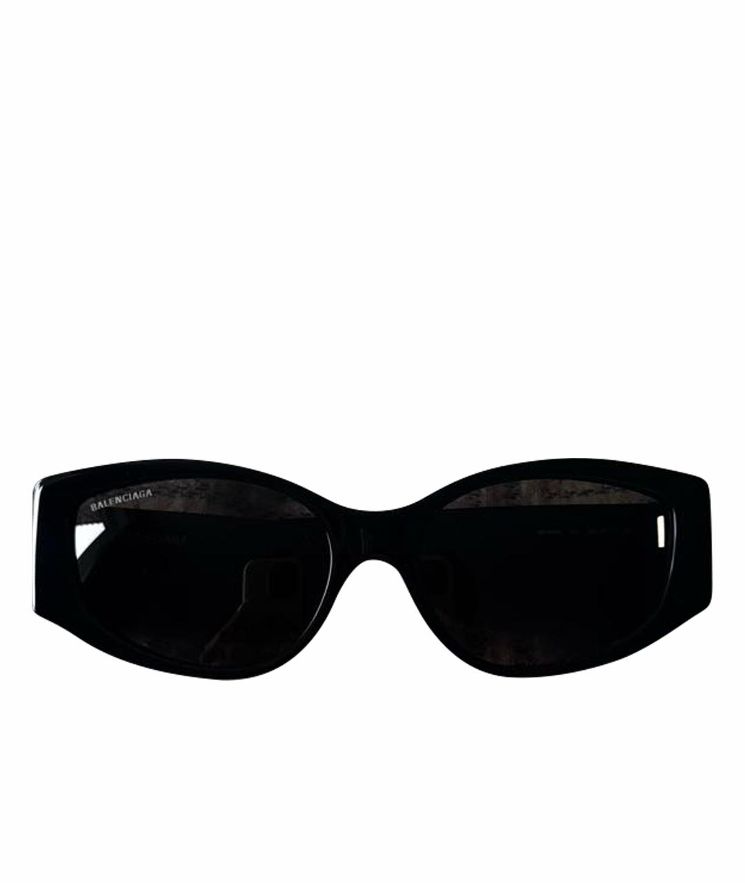 BALENCIAGA Черные пластиковые солнцезащитные очки, фото 1