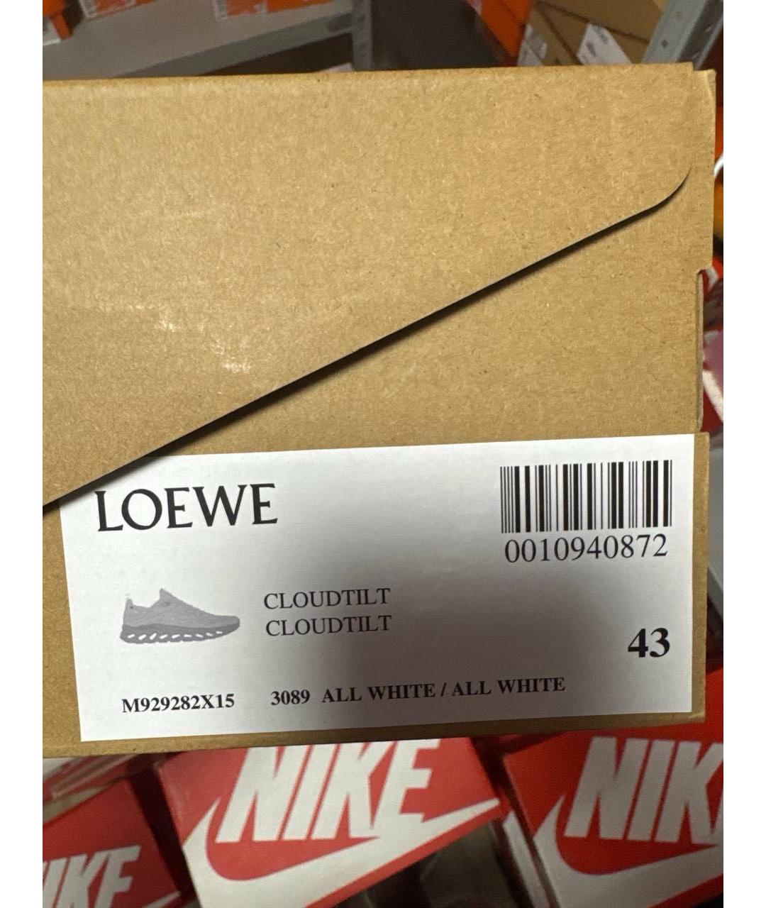 LOEWE Белые низкие кроссовки / кеды, фото 3