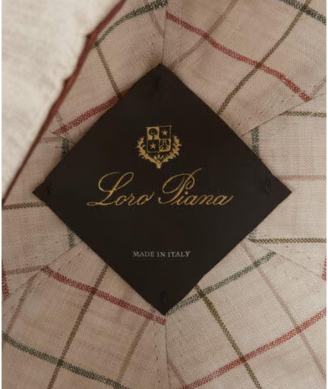 LORO PIANA Бежевая льняная кепка/бейсболка, фото 3
