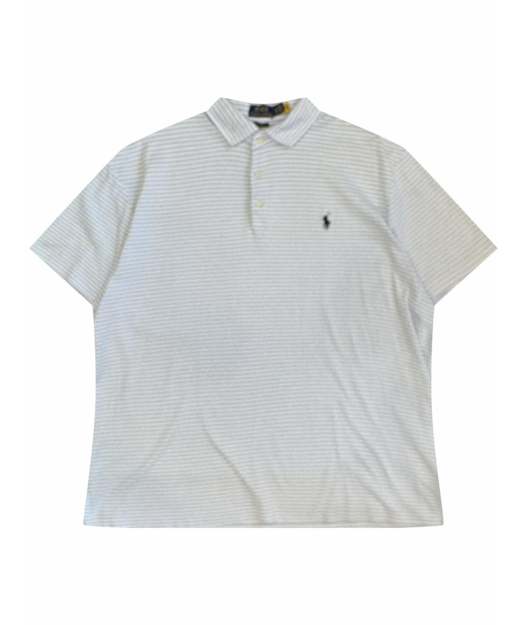 POLO RALPH LAUREN Голубое хлопковое поло с коротким рукавом, фото 1