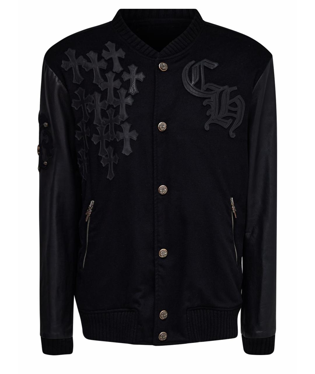 CHROME HEARTS Черная кашемировая куртка, фото 1