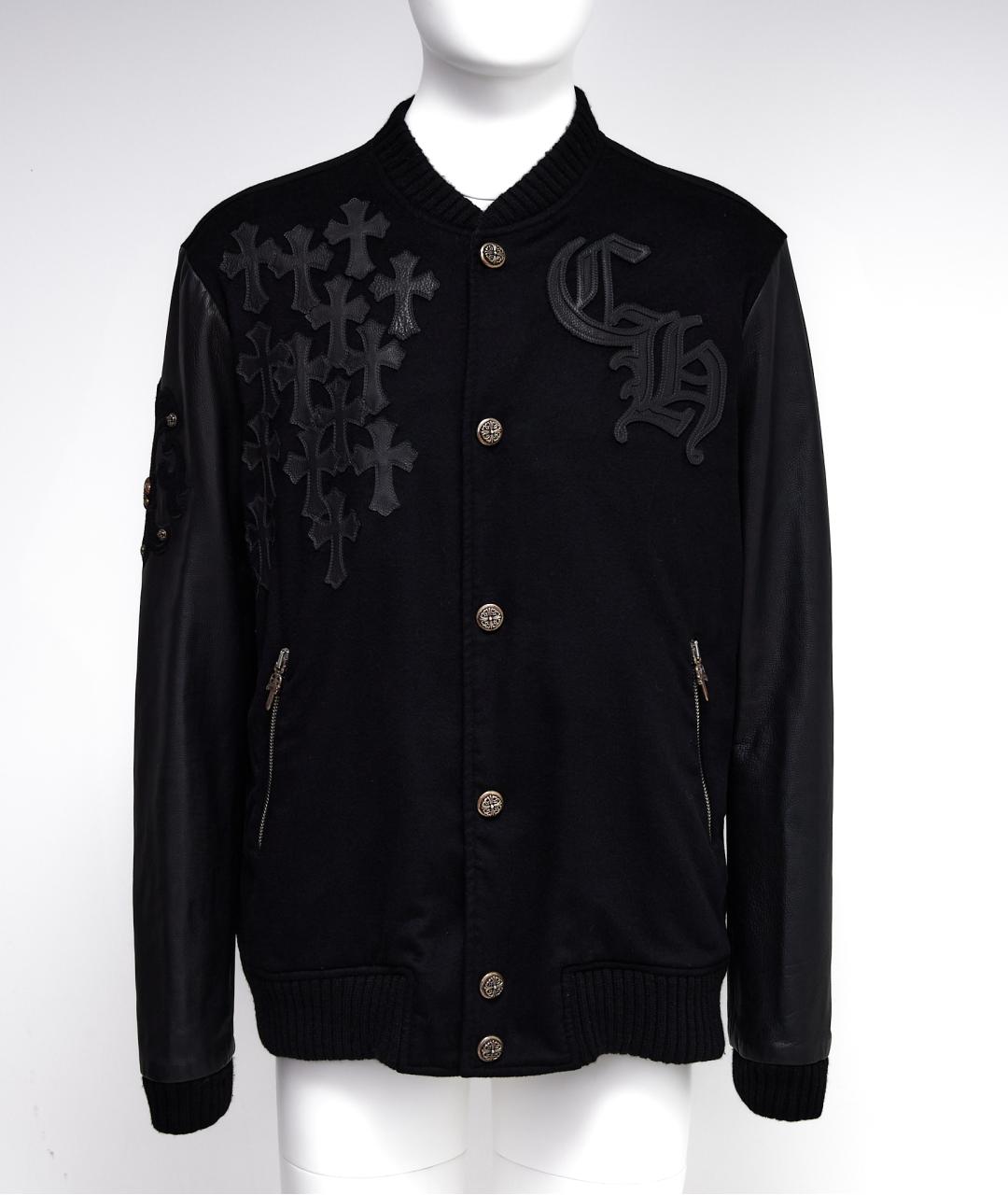 CHROME HEARTS Черная кашемировая куртка, фото 3