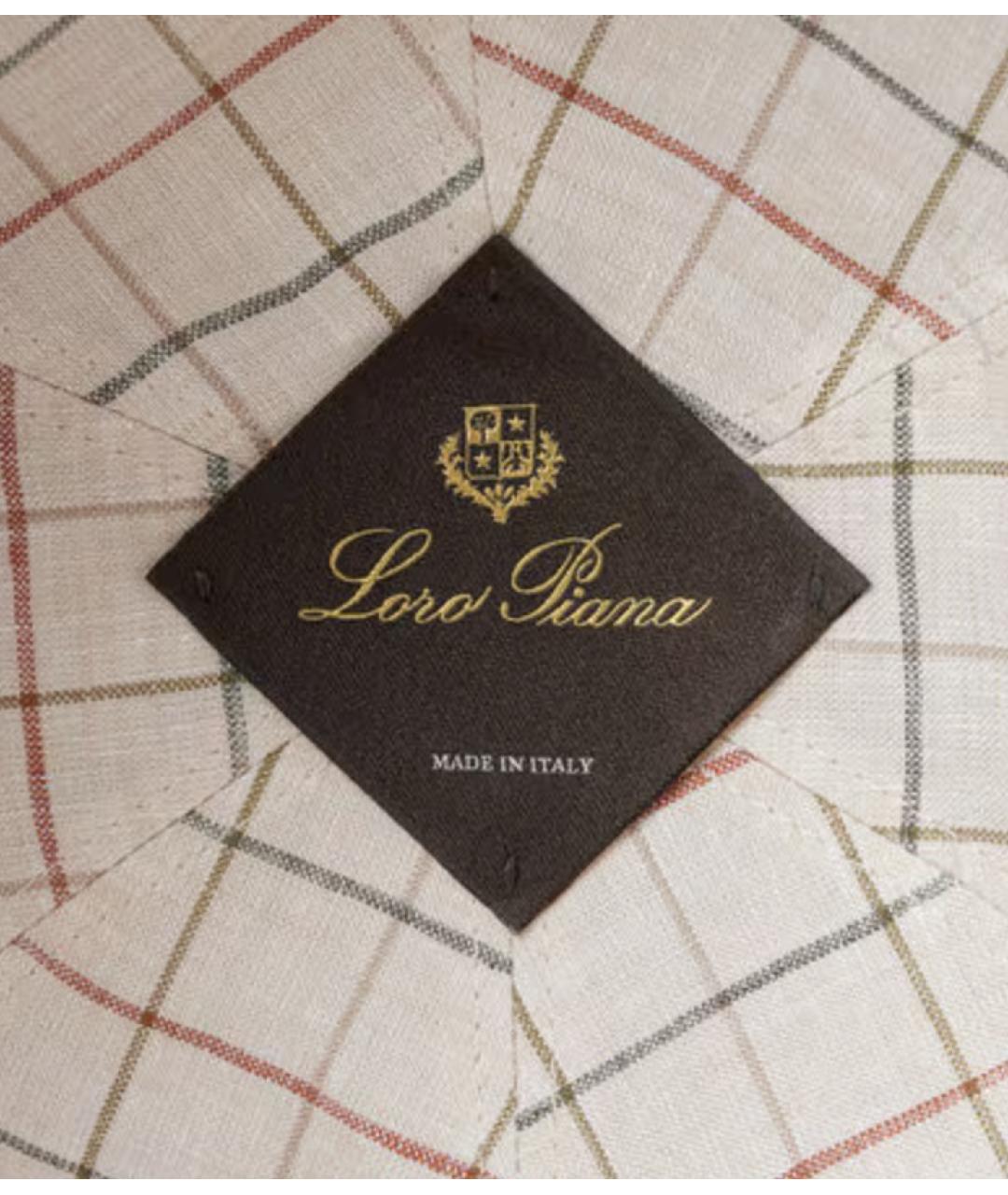 LORO PIANA Темно-синяя льняная кепка/бейсболка, фото 3