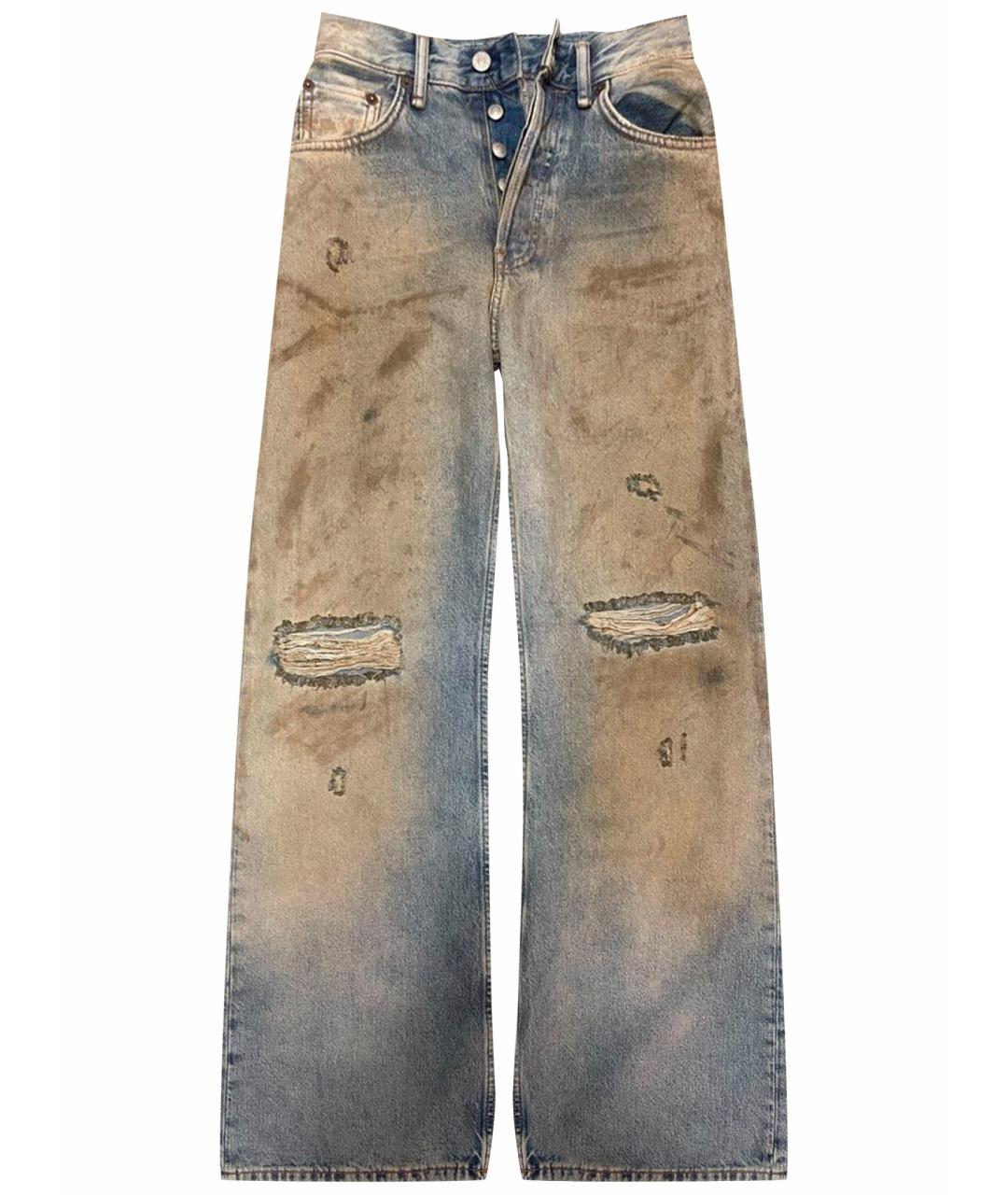 ACNE STUDIOS Голубые джинсы клеш, фото 1