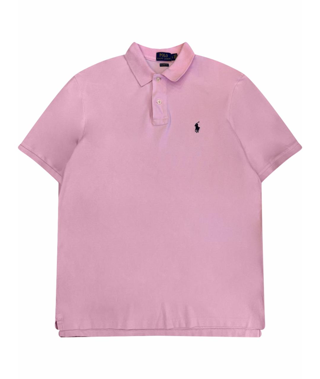 POLO RALPH LAUREN Розовое хлопковое поло с коротким рукавом, фото 1