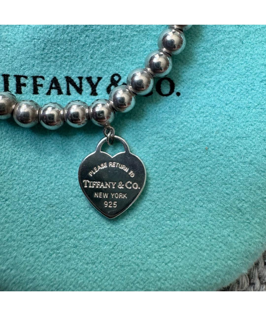 TIFFANY&CO Серебрянный серебряный браслет, фото 4