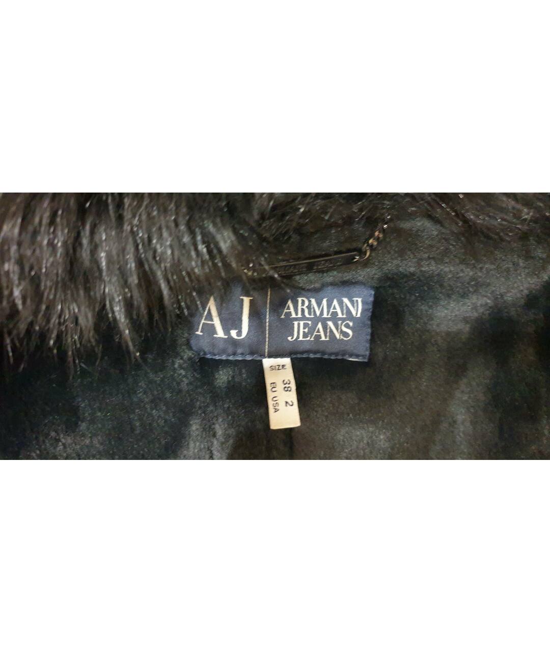 ARMANI JEANS Черная дубленка, фото 6