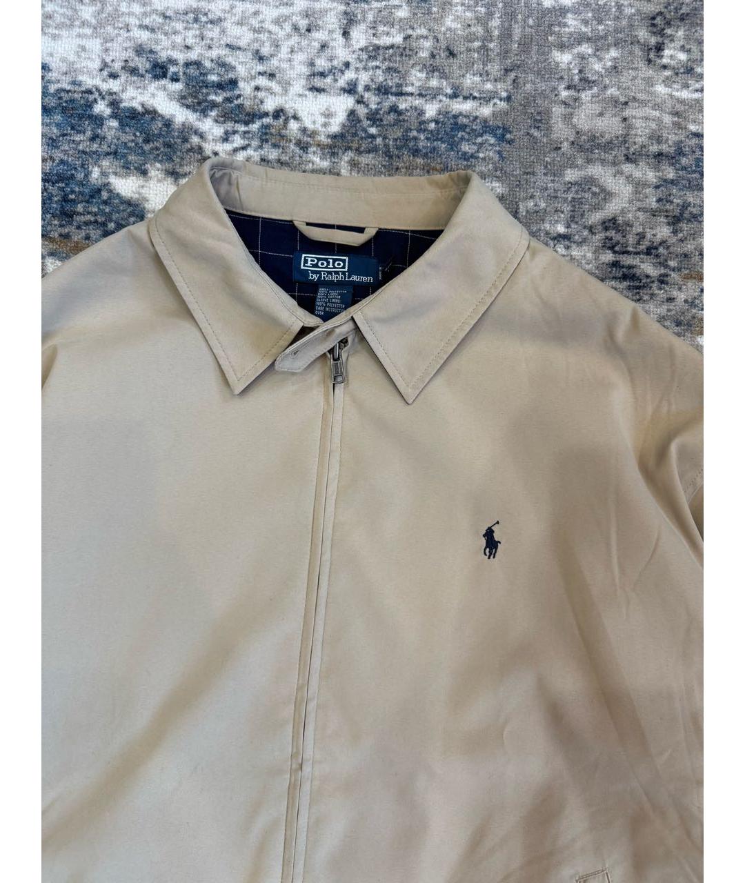 POLO RALPH LAUREN Бежевая хлопковая куртка, фото 4