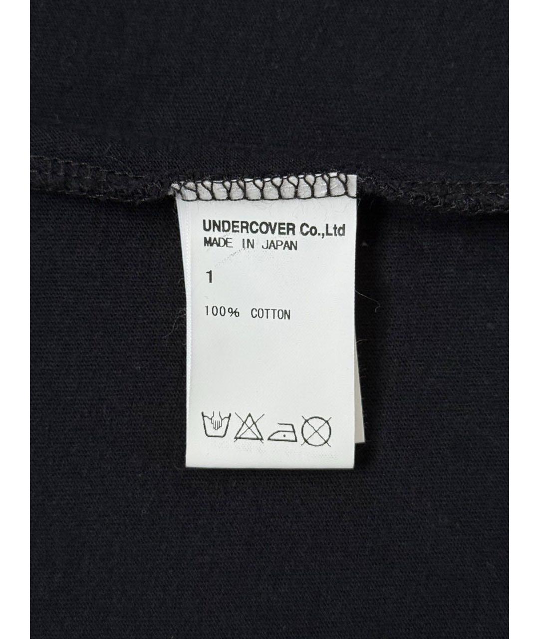 UNDERCOVER Черная хлопковая футболка, фото 5