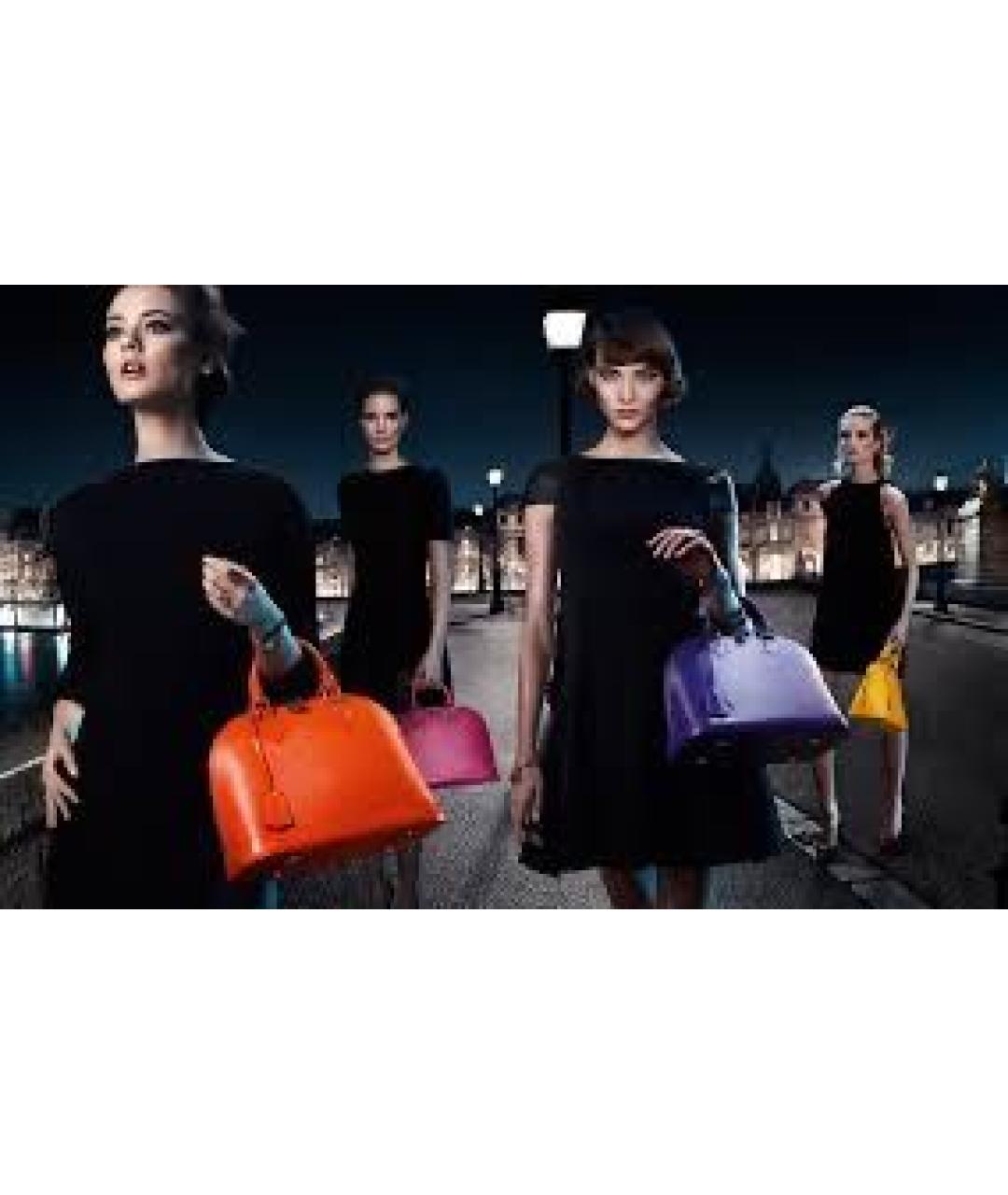 LOUIS VUITTON Фуксия кожаная сумка с короткими ручками, фото 8