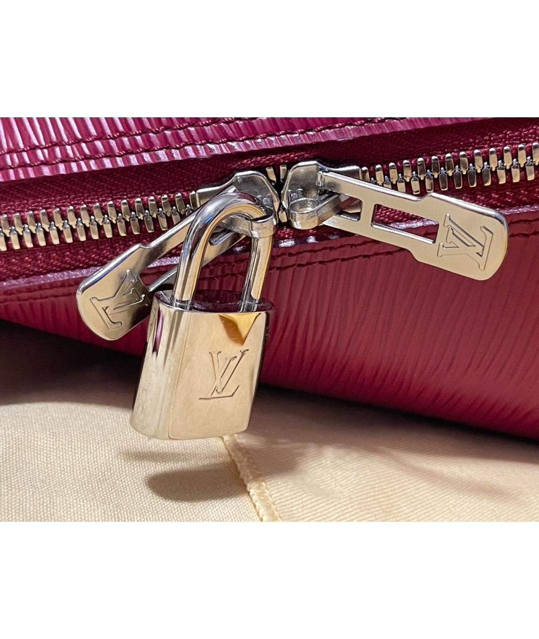 LOUIS VUITTON Фуксия кожаная сумка с короткими ручками, фото 7