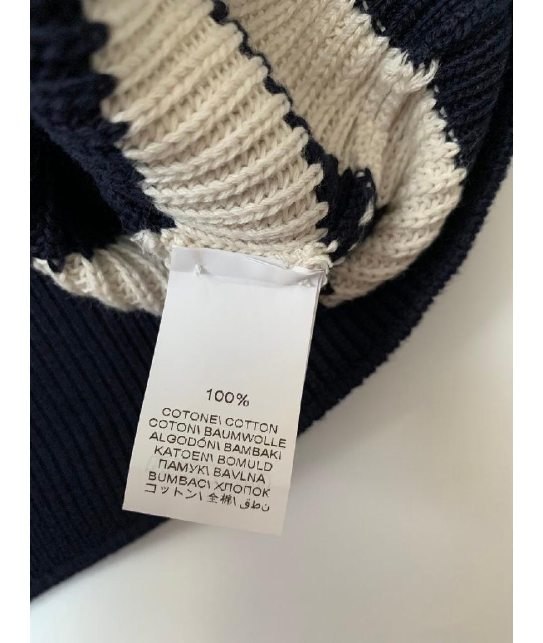 BRUNELLO CUCINELLI Темно-синий хлопковый джемпер / свитер, фото 5