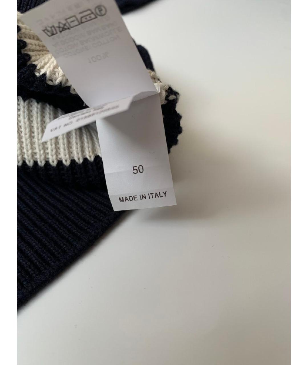 BRUNELLO CUCINELLI Темно-синий хлопковый джемпер / свитер, фото 6