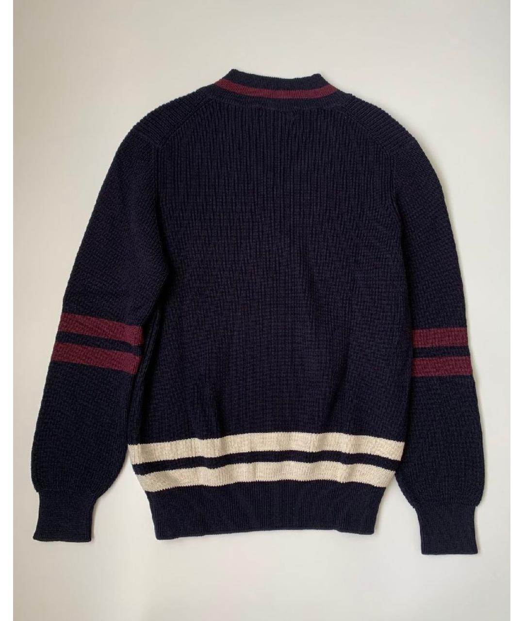 BRUNELLO CUCINELLI Темно-синий хлопковый джемпер / свитер, фото 2