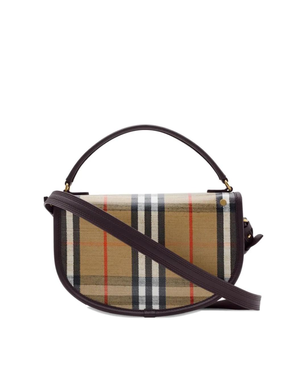 BURBERRY Коричневая кожаная сумка через плечо, фото 5